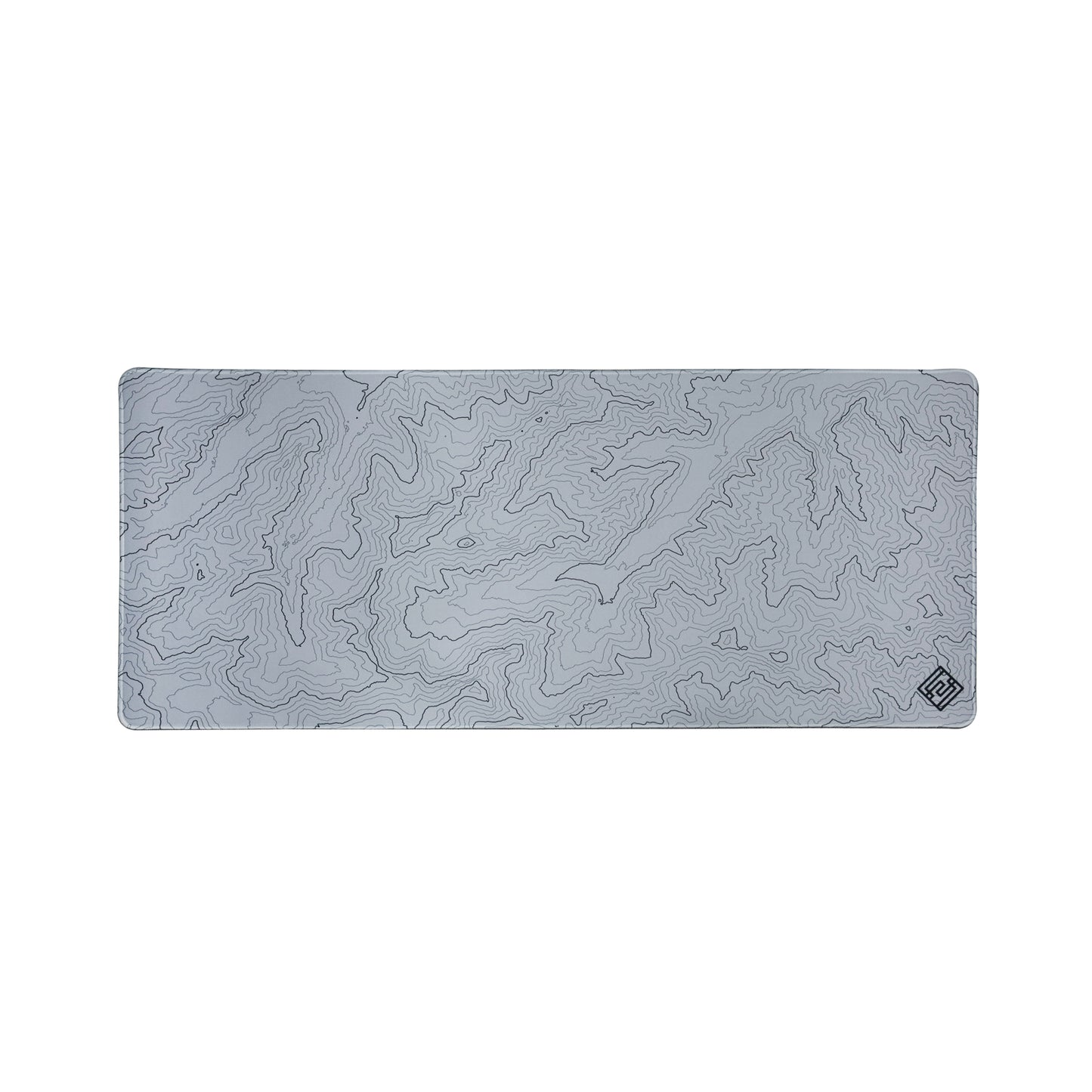 Kayzen Lab Terra Desk Mat – Grey Topographic Edition (900×400 mm)