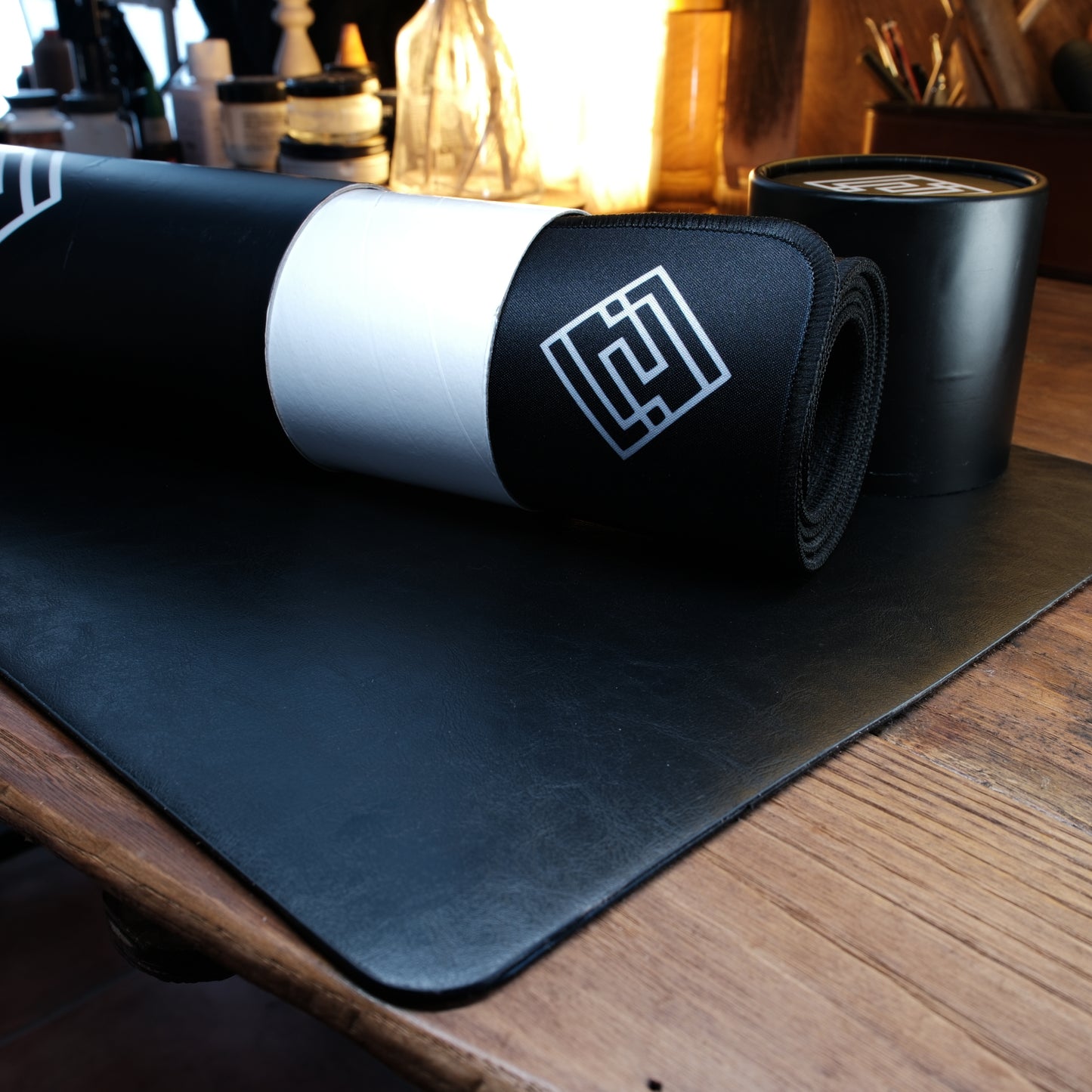Kayzen Lab Noir Desk Mat - Minimal workspace edition (900x400 mm)